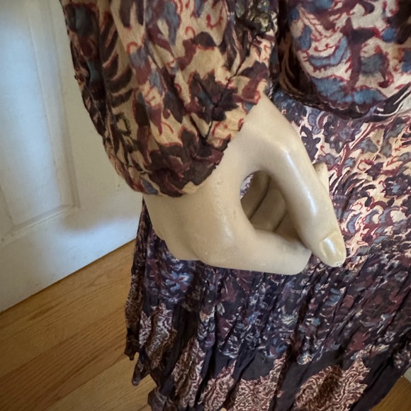 RARE VTG 70s Natasha Indian Cotton Gauze Pullover BLOUSE & SKIRT Boho Hippie SM - Picture 8 of 16